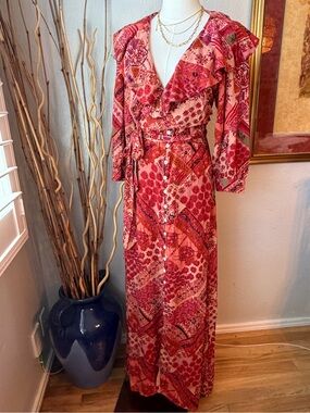 157~ NWT Free People for Anthropologie Lennon Maxi Dress~ Primrose Medium